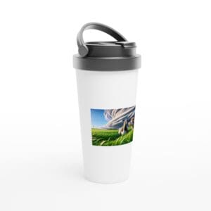 “Bovine Storm Watch” 443ml Stainless Steel Travel Mug